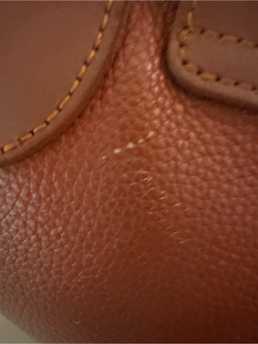 Vintage Longchamp Orange Leather Pliage Tote Bag and Dust Bag - Picture 11 of 11